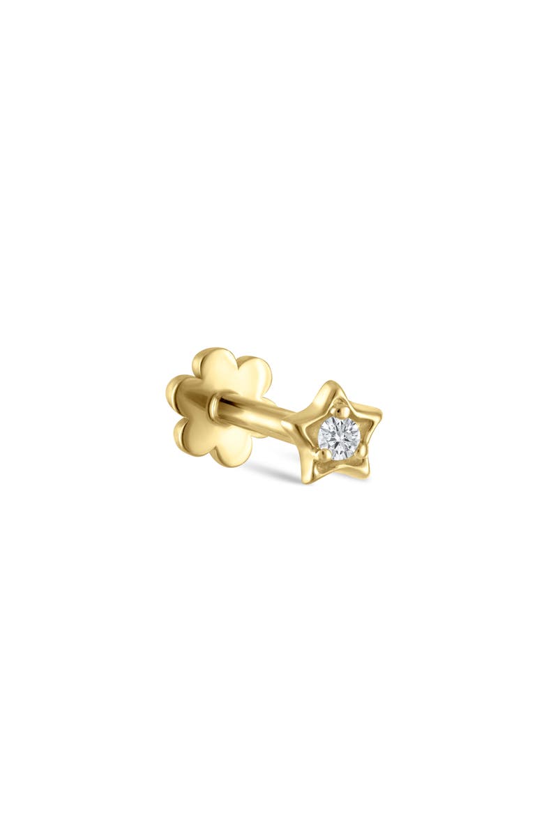 MARIA TASH Diamond Solitaire Single Stud Earring, Main, color, Yellow Gold