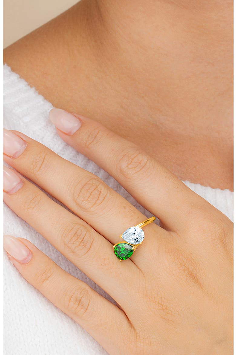 Toi Et Moi Cubic Zirconia Ring, Alternate, color, GOLD