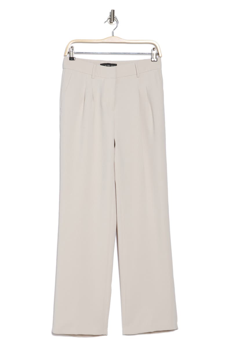 Amanda & Chelsea Soft Pleat Texture Trousers, Alternate, color, Taupe