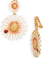 Kenneth Jay Lane Daisy Drop Earrings