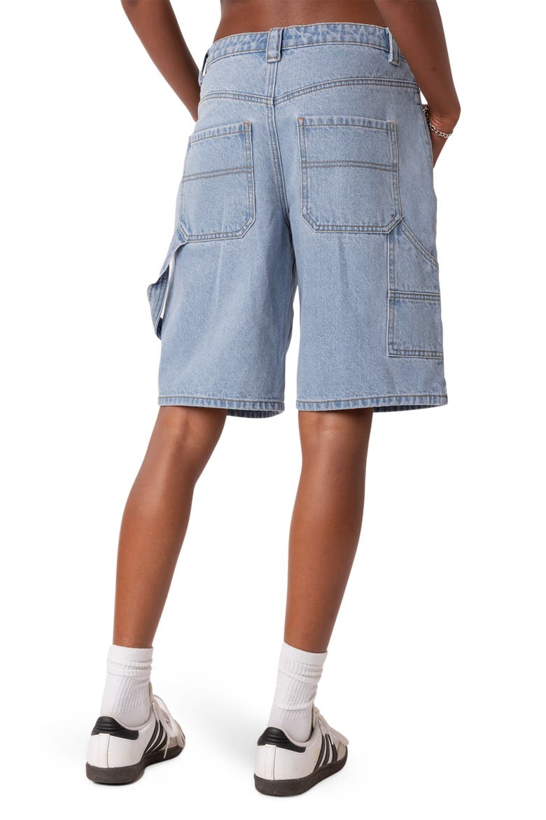 Low Rise Carpenter Bermuda Shorts, Alternate, color, LIGHT-BLUE