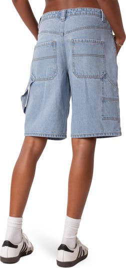 EDIKTED Low Rise Carpenter Bermuda Shorts | Nordstrom