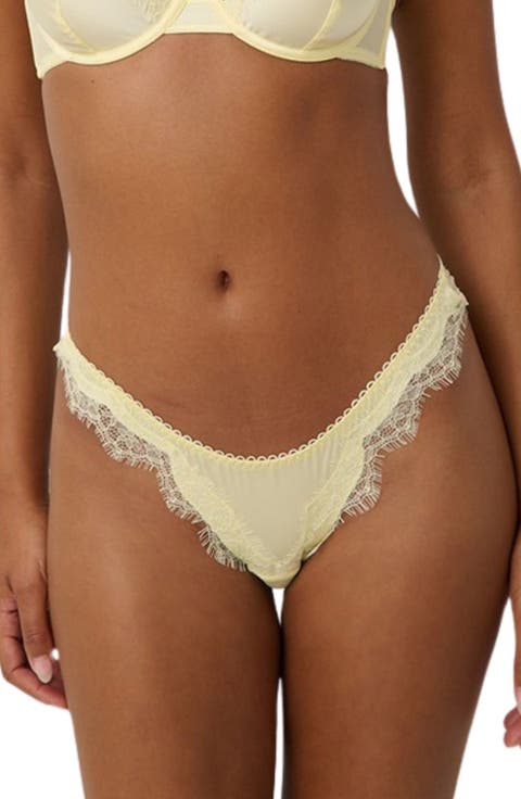 Sorrento Lace Trim High Leg Thong