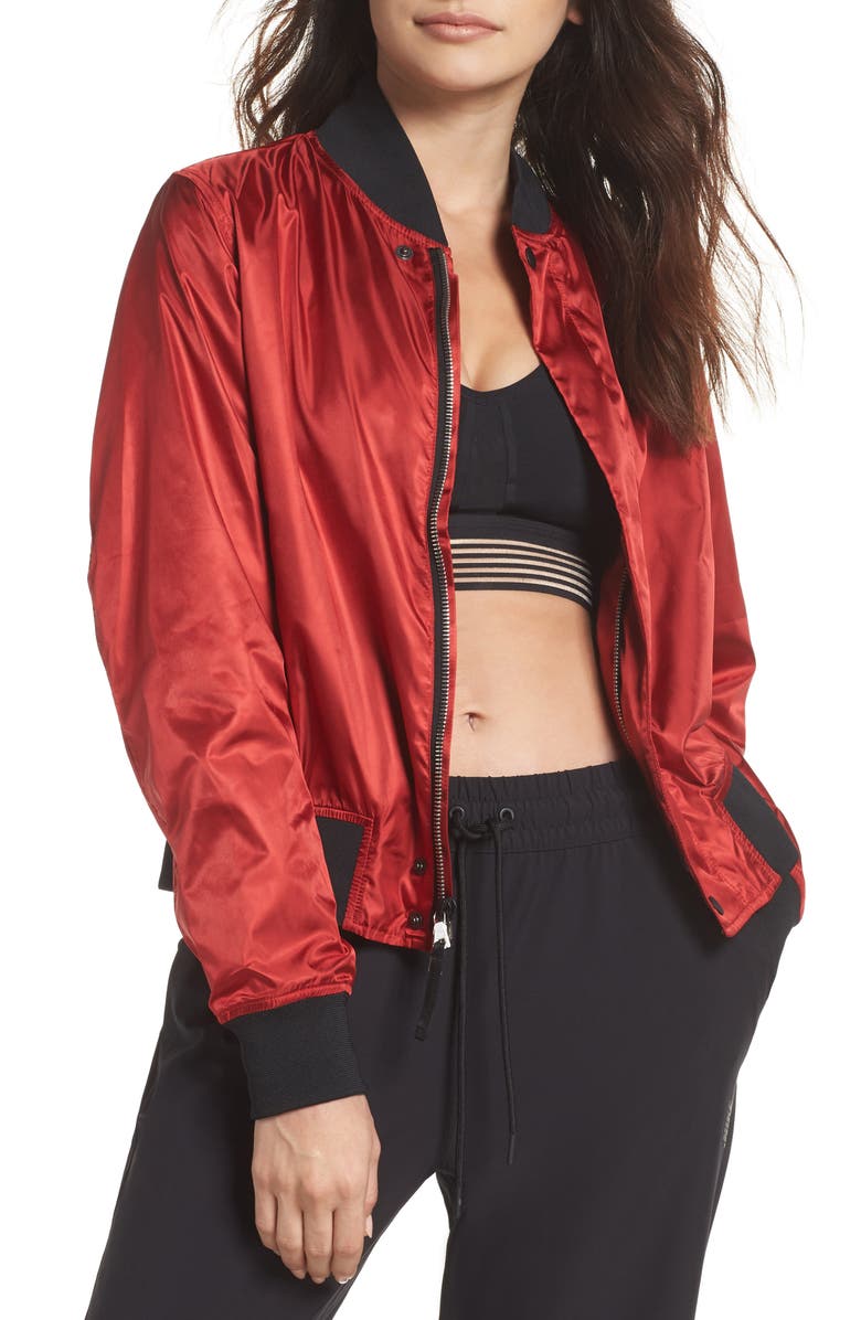 Nike Lab Collection Women's Satin Bomber Jacket, Main, color,
