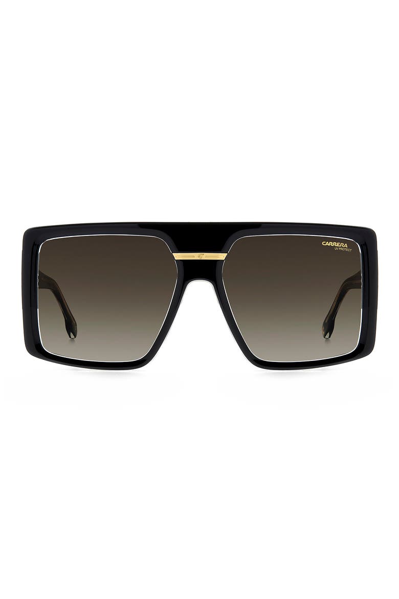Victory 60mm Square Sunglasses, Alternate, color, BLACK CRYSTAL/ BROWN