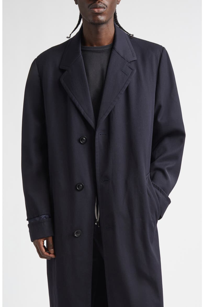 Décortiqué Wool Coat, Main, color, DARK BLUE