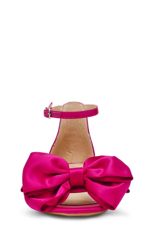 Betsey Johnson Little And Big Girls Lulu Dress Sandal With Pearl Heel In Fuchsia