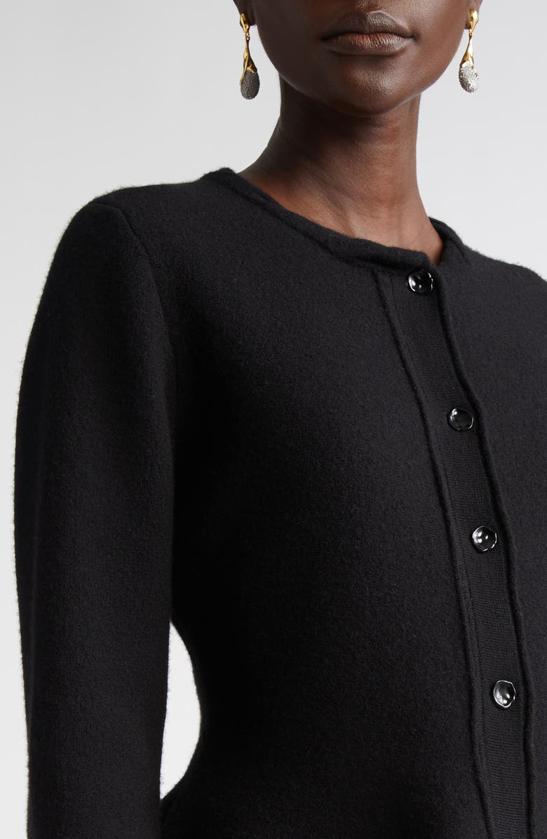 Jason Wu Collection Boiled Wool Peplum Cardigan, Alternate, color, 