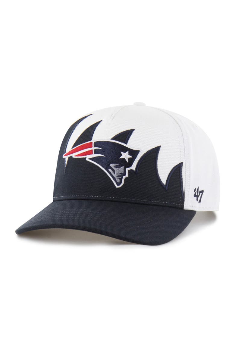 Men's '47 White New England Patriots Jagged Hitch Adjustable Hat, Main, color, White