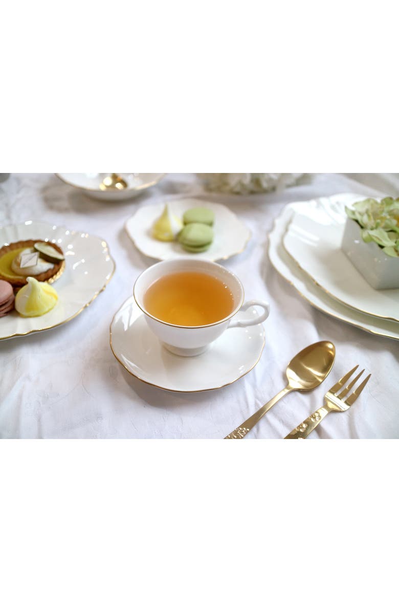 Twig New York Amelie Tea Cup & Saucer, Alternate, color, Brushed Gold