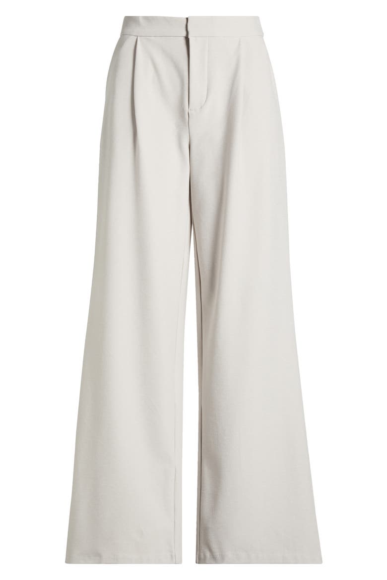 Elevation High Waist Flare Pants, Alternate, color, ECRU HEATHER