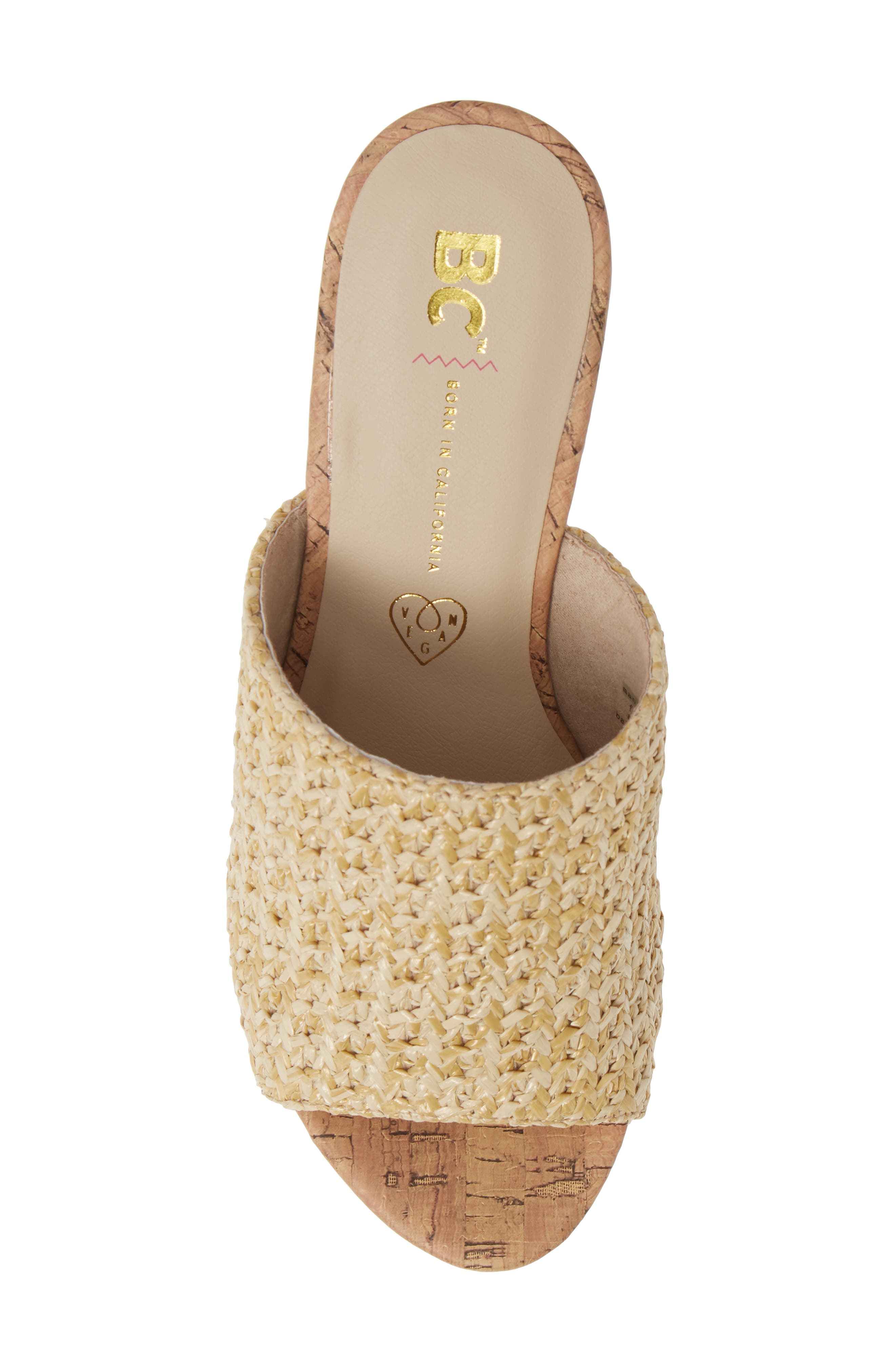 Perennial Vegan Wedge Sandal, Alternate, color, NATURAL RAFFIA