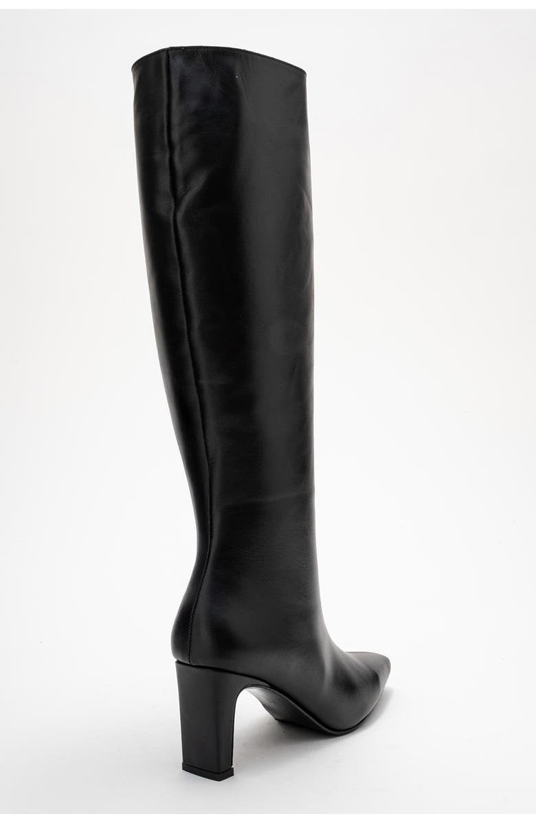 Forever & Always Shoes Velencia Leather Knee High Boot, Alternate, color, Black Leather