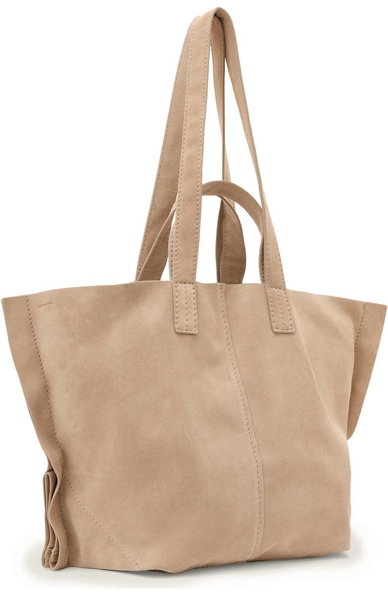 AllSaints Lutece Suede Tote, Alternate, color, Pinto Brown