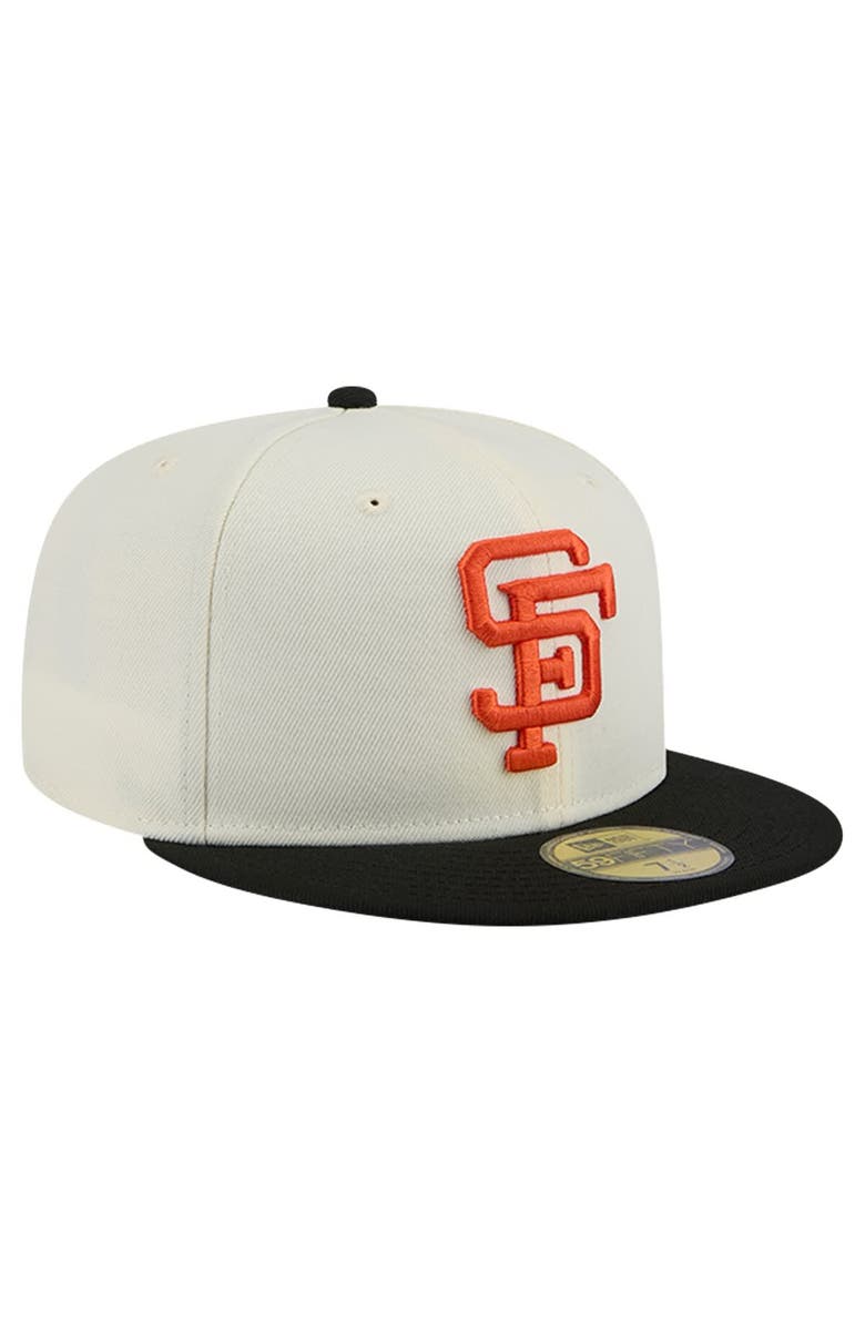 New Era Men's New Era White San Francisco Giants Cooperstown Collection Chrome 59FIFTY Fitted Hat, Alternate, color, 