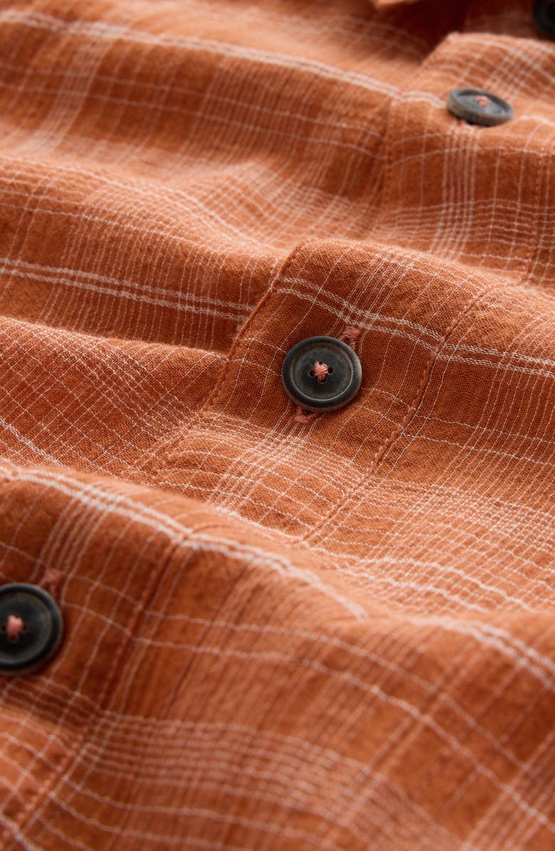 John Varvatos Plaid Button-Up Overshirt, Alternate, color,