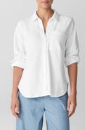 Eileen Fisher Classic Collar Organic Cotton Shirt