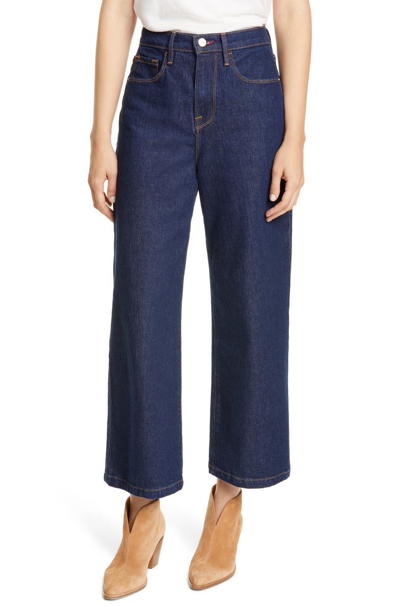 FRAME Ali High Waist Crop Wide Leg Jeans, Main, color,