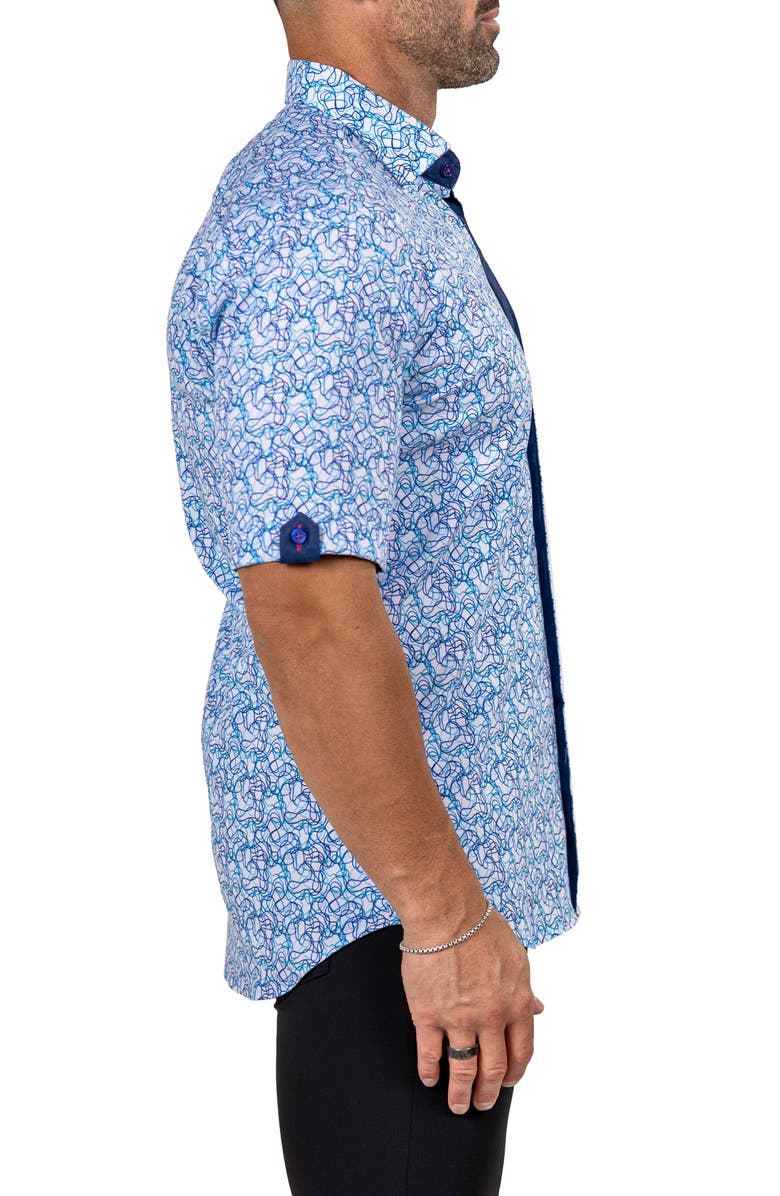 Maceoo Galileo Marthy Short Sleeve Button-Up Shirt, Alternate, color, 