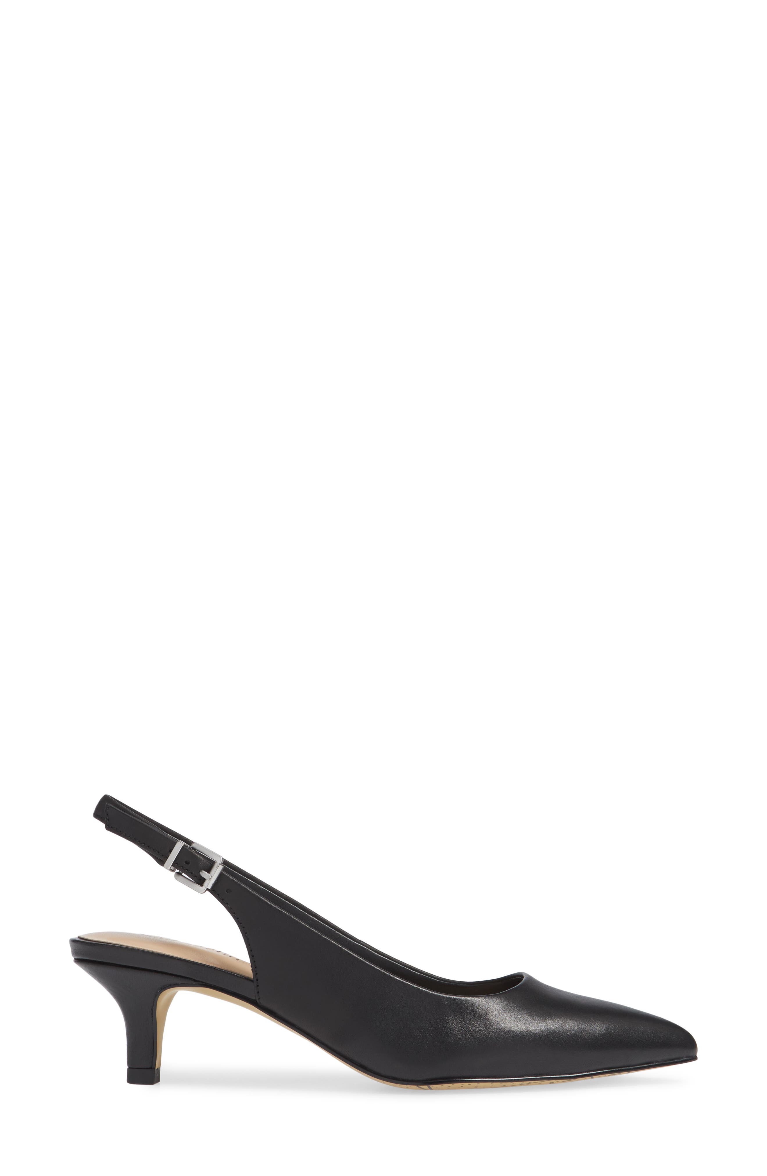 Scarlette Kitten Heel Slingback Pump, Alternate, color, BLACK