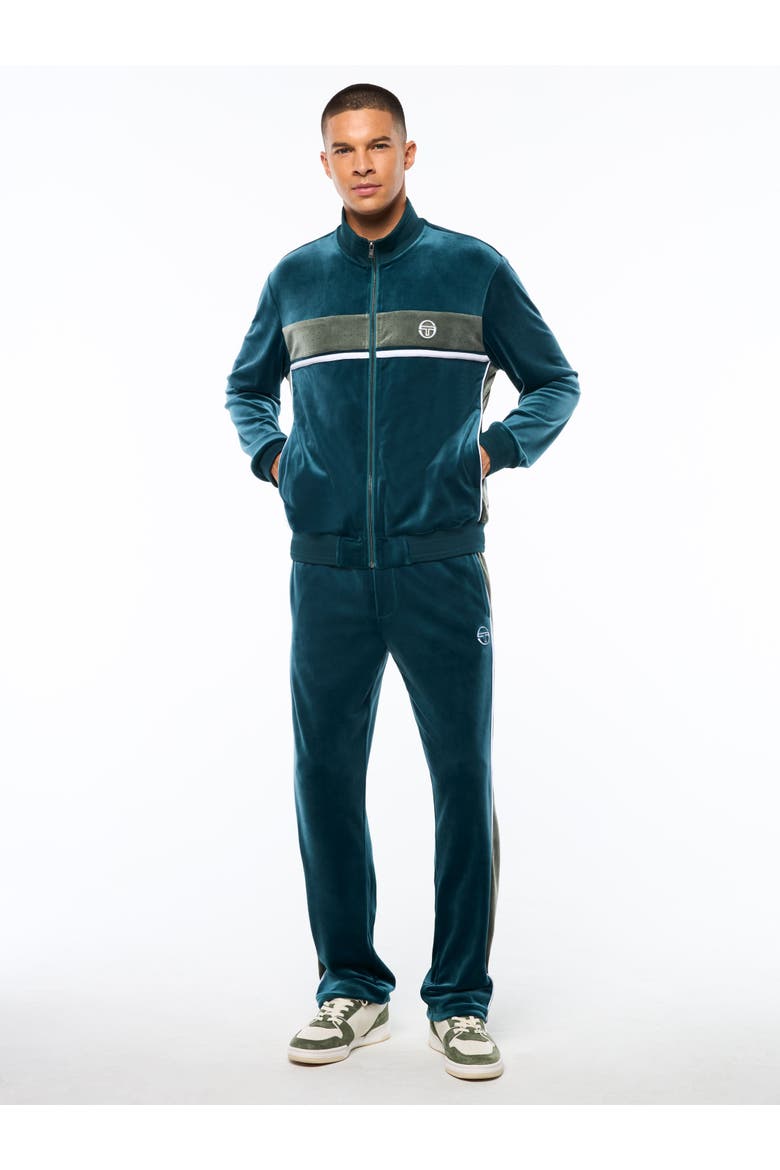 Forato Velour Track Jacket, Alternate, color, MEDITERRANEA