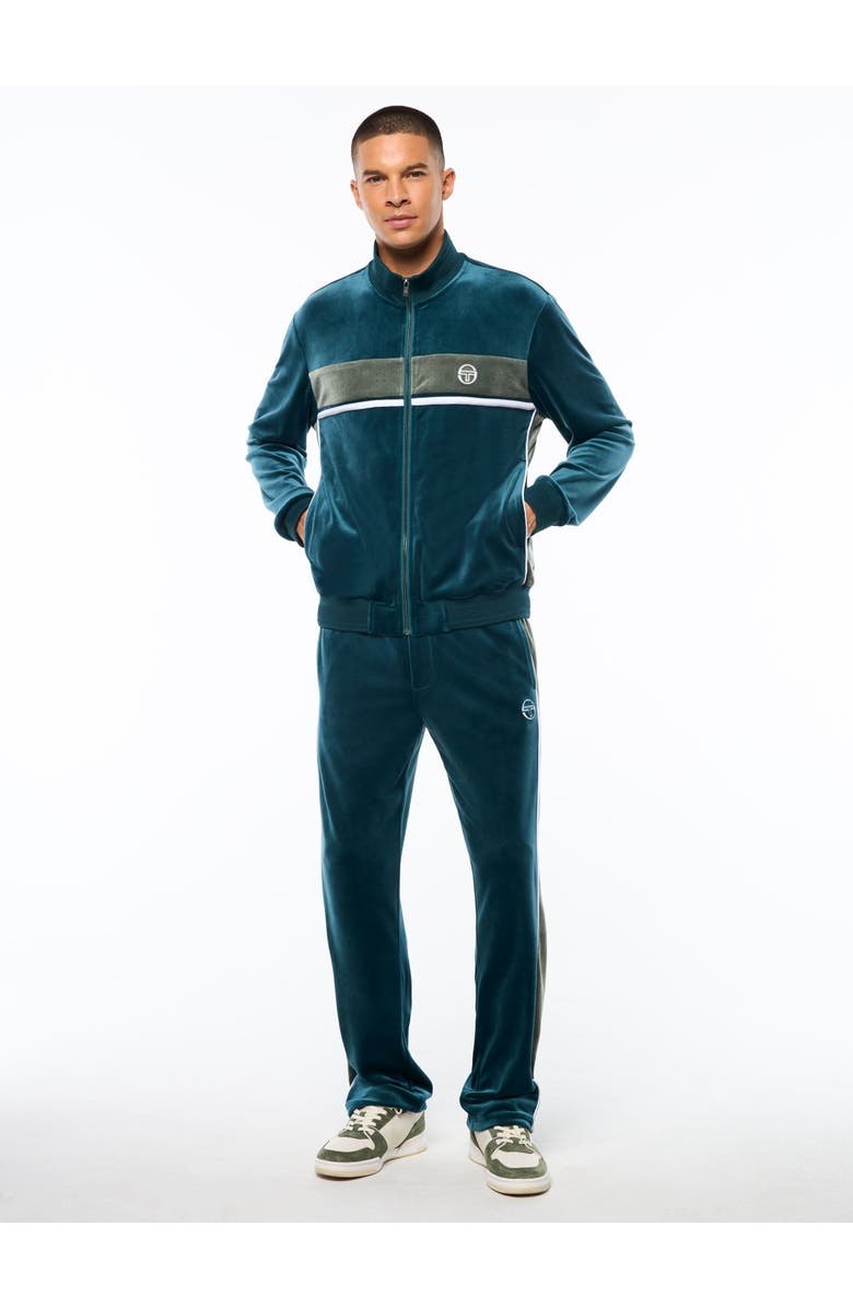 Sergio Tacchini Forato Velour Track Jacket, Alternate, color, Mediterranea