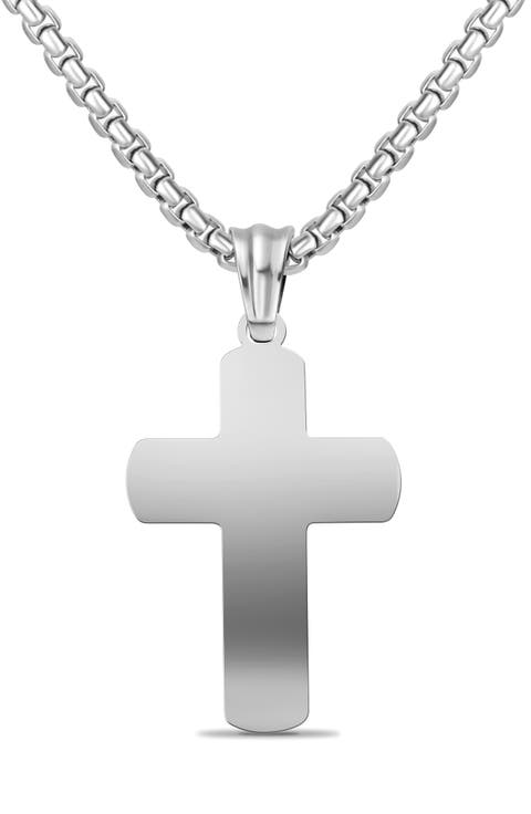 Polished Cross Pendant Necklace
