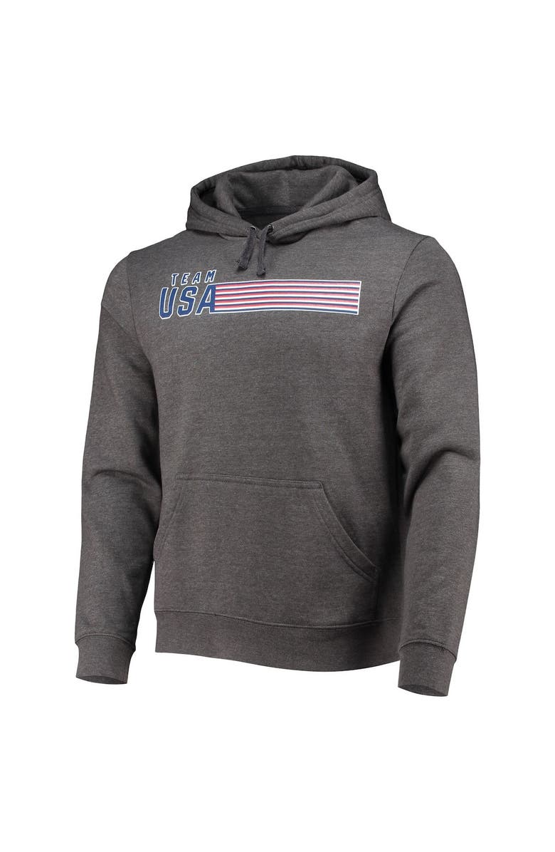 FANATICS Men's Fanatics Branded Charcoal Team USA Repeat Fitted Pullover Hoodie, Alternate, color, Charcoal