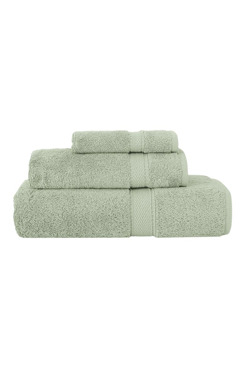 Denzi Turkish Cotton 3-Piece Towel Set, Main, color, GREEN