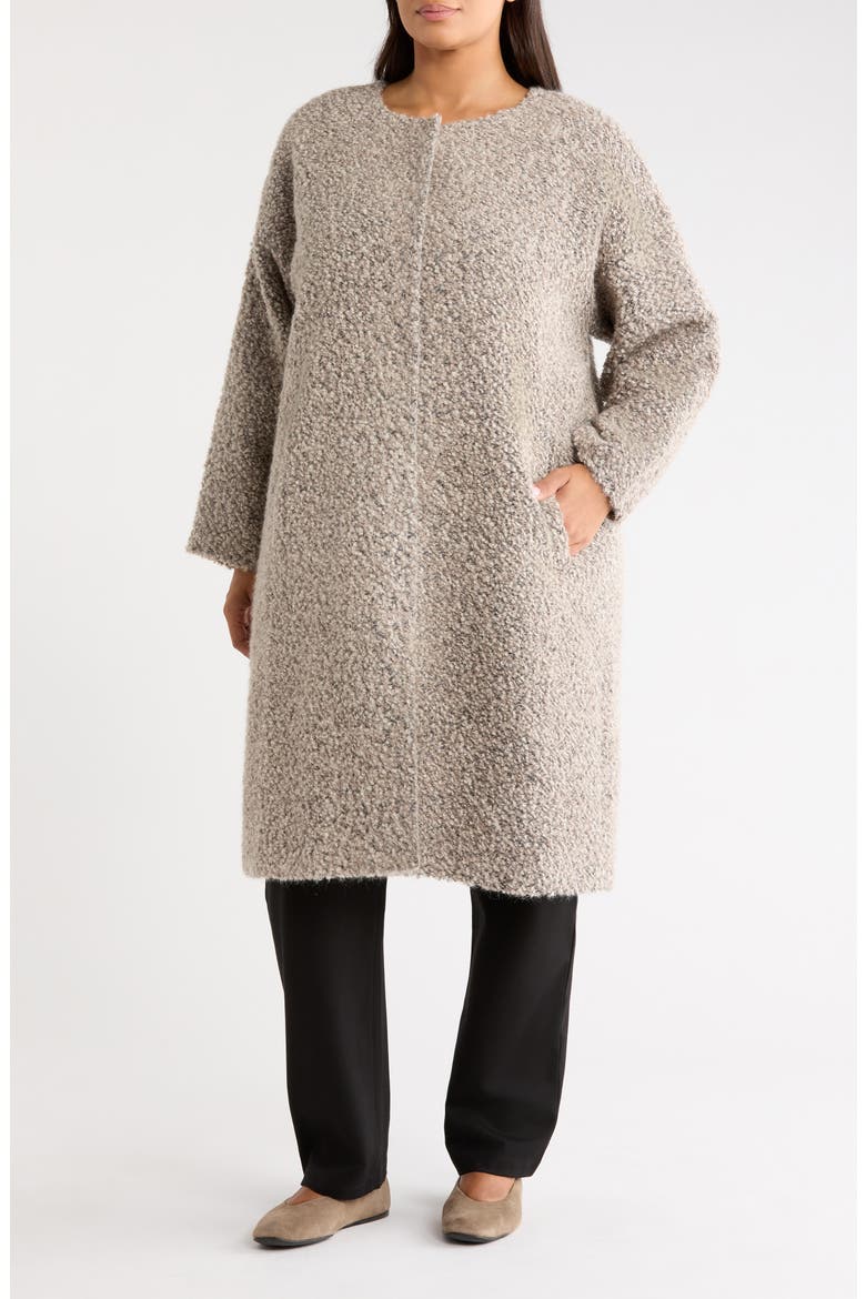 Round Neck Coat, Alternate, color, TWINE