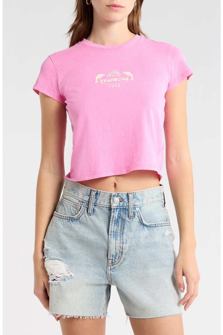 Getting There Soon Crop Graphic T-Shirt, Main, color, GUAVA