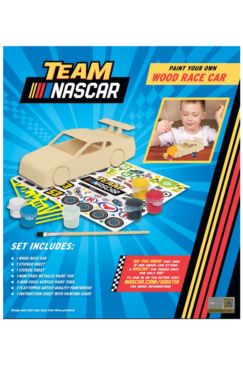 NASCAR - Wood Race Car Craft Set, Alternate, color, Multicolor