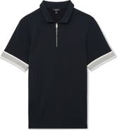 Reiss Bruno Quarter Zip Polo