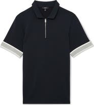 Reiss Bruno Quarter Zip Polo