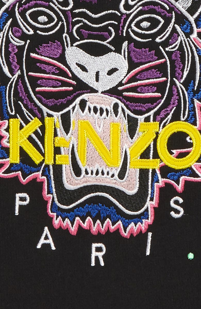 KENZO Tiger & Stars Embroidered Hoodie, Alternate, color, 