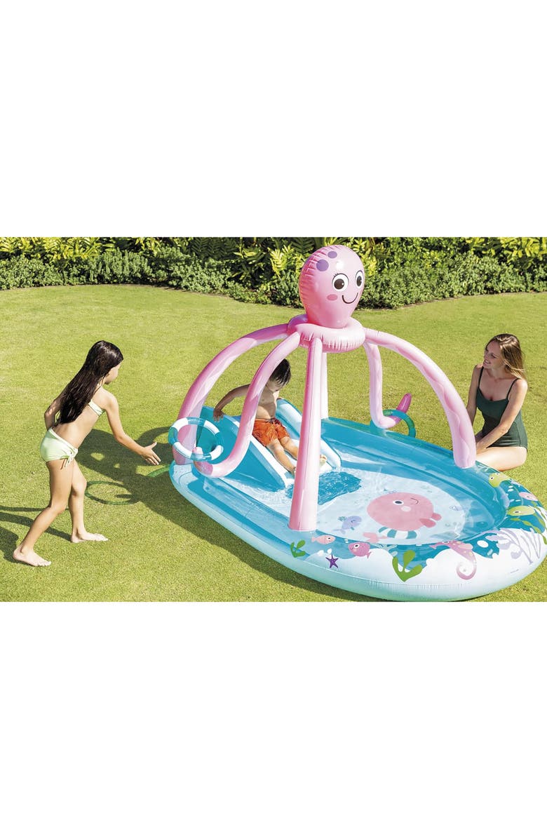 Intex Friendly Octopus Inflatable Kiddie Pool, Splash Pad, Ages 3+, Alternate, color, Multicolored