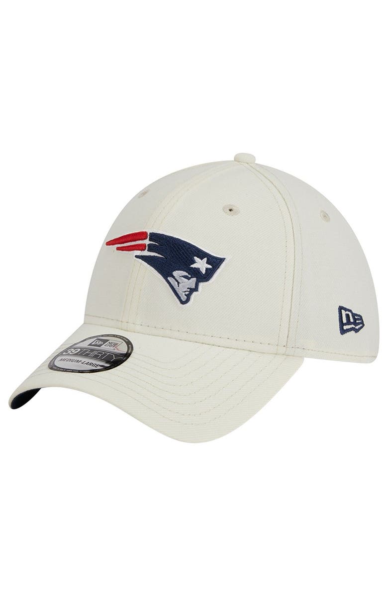 New Era Men's New Era Cream New England Patriots Classic 39THIRTY Flex Hat, Main, color, 