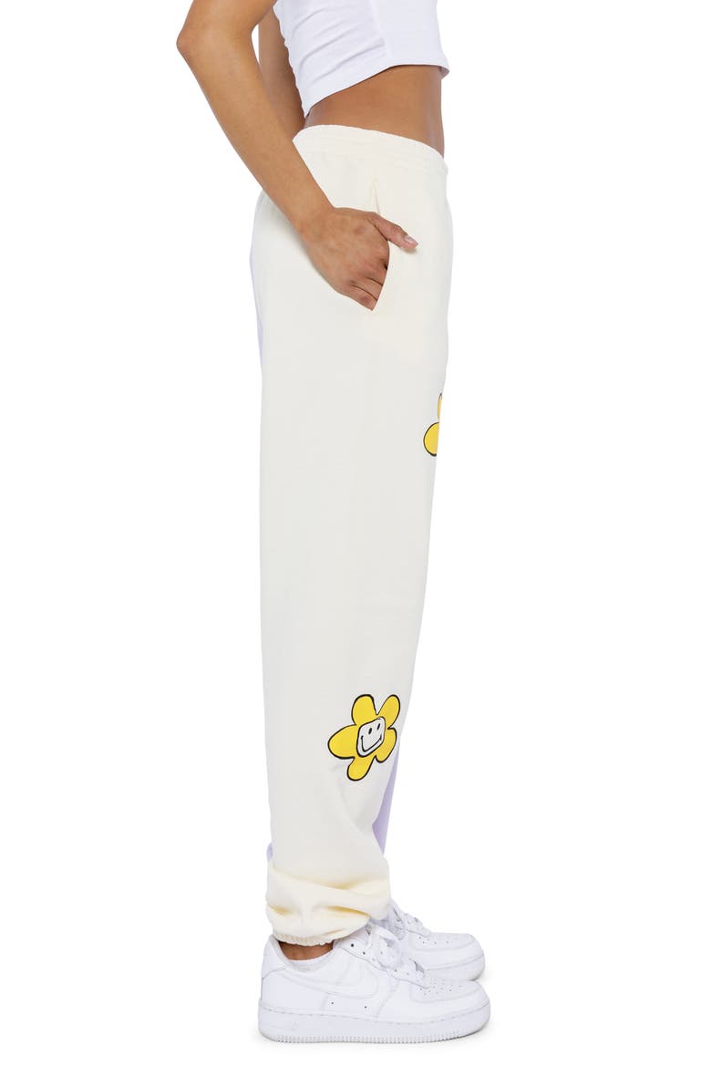Smiley® x By Samii Ryan Growing Smiles Colorblock Fleece Joggers, Alternate, color, LAVENDER