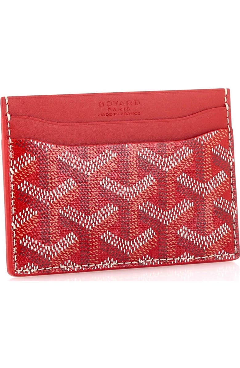 Pre-Owned Goyard Saint Sulpice Card Holder Coated Canvas, Alternate, color, Red