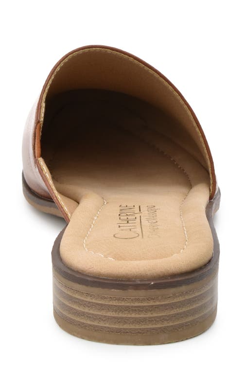 Catherine Catherine Malandrino Asymmetric Mule Flat In Dark Brown Smooth