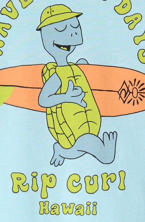 Rip Curl Kids' Waves For Days Graphic T-shirt In Hawaii Light Blue