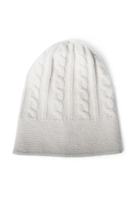 Cashmere hat in cable design