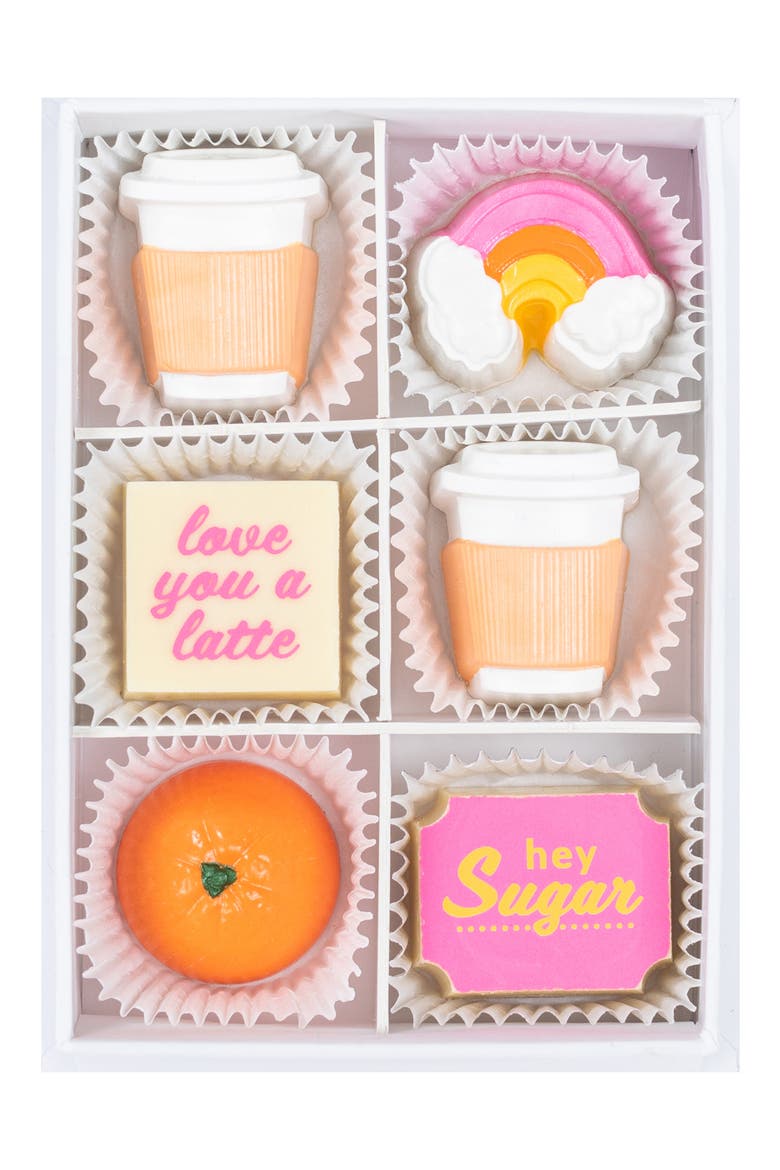 Rise and Shine 6-Piece Chocolates, Main, color, WHITE