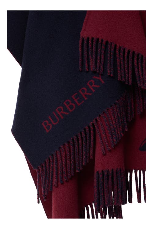 Burberry Ekd Wool Cashmere Cape In Black