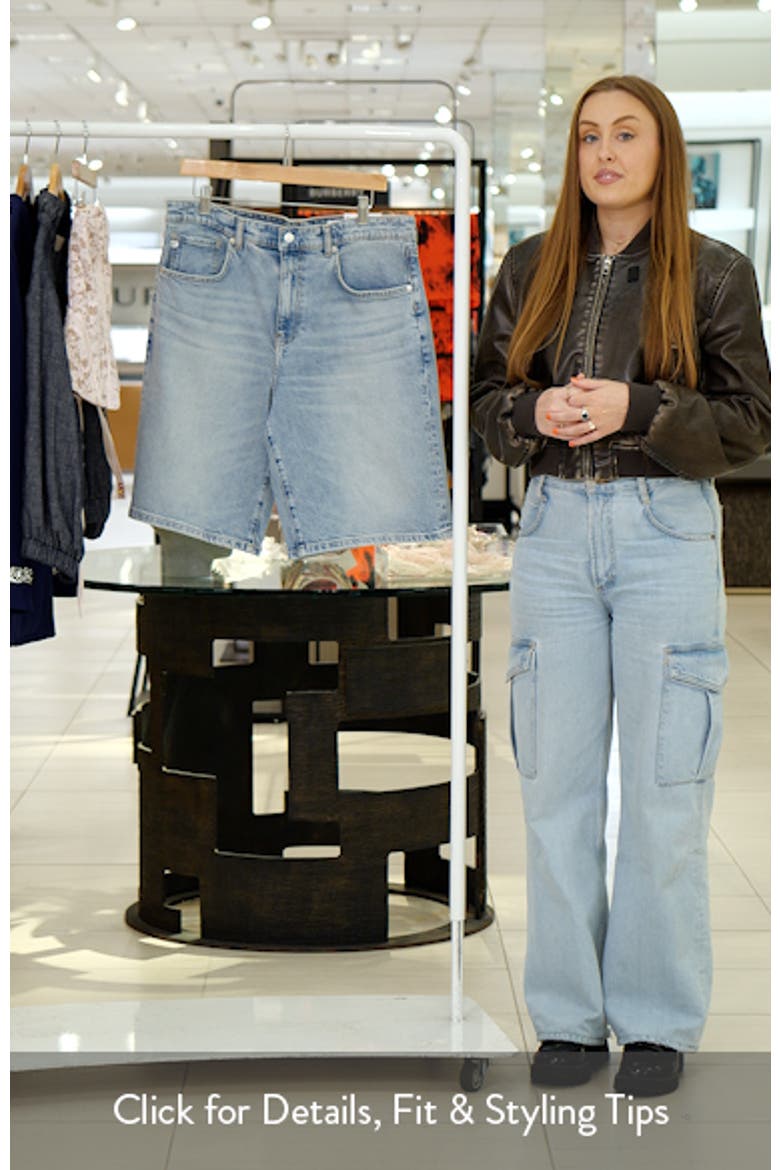 Thalia Denim Bermuda Shorts video