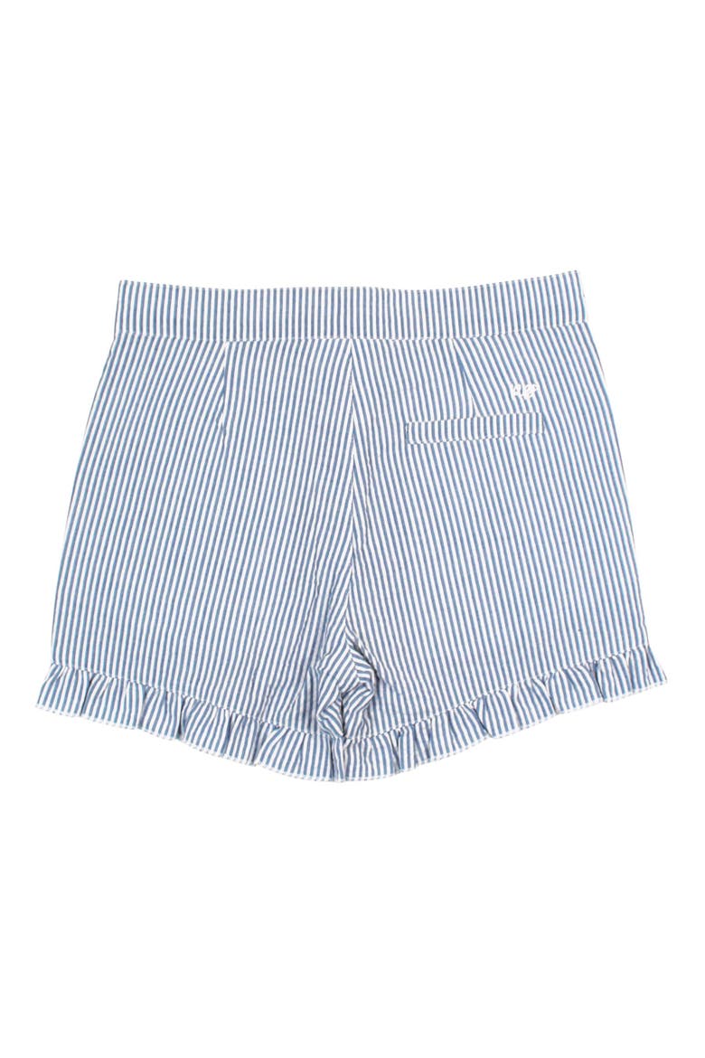 Girls Seersucker Ruffle Trim Woven Shorts, Alternate, color, Classic Blue Seersucker
