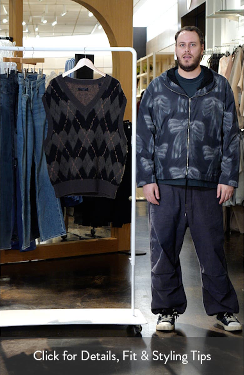 Adore Argyle Wool & Mohair Blend V-Neck Sweater Vest, sales video thumbnail