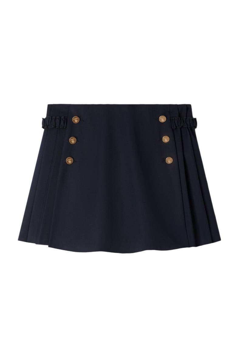 Wool Skort With Buttons, Alternate, color, Navy blue