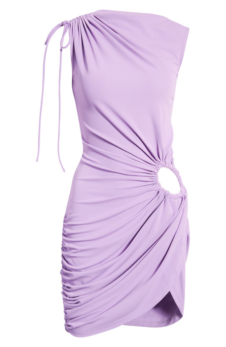 MONSE Cutout Gathered Jersey Minidress, Alternate, color, 