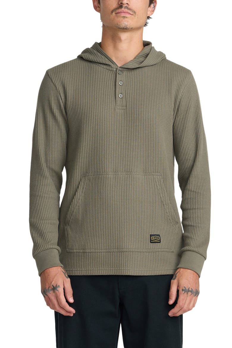 Dayshift Thermal Hooded Henley, Main, color, OLIVE